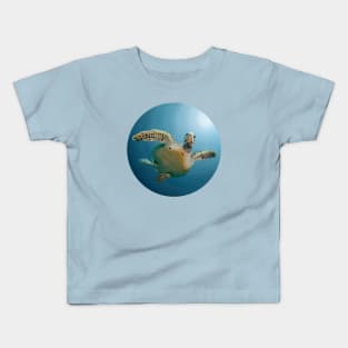 Turtle Digital Painting Kids T-Shirt